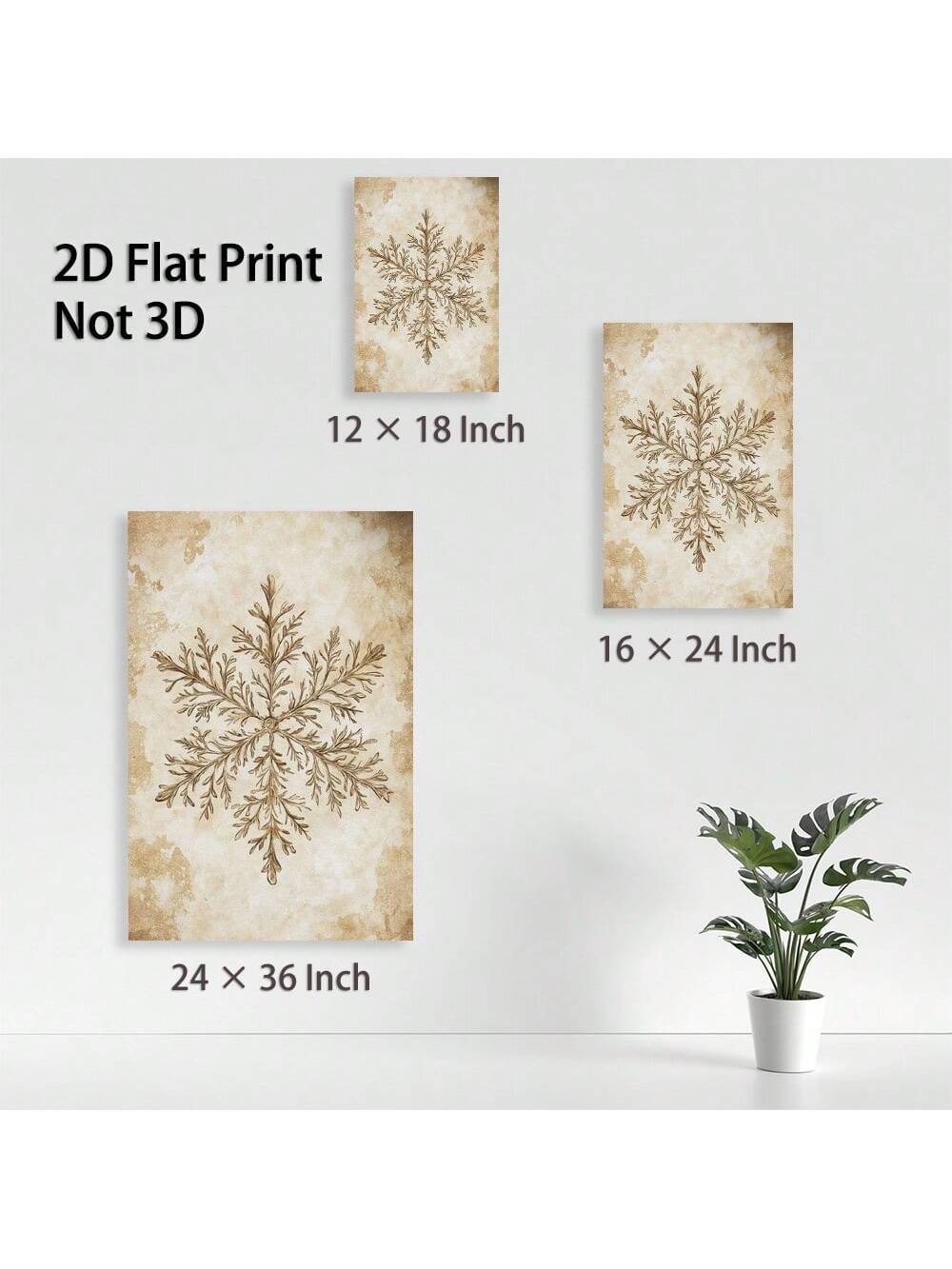 Elevate your living space with this Elegant Snowflake Canvas Wall Art, expertly framed to enhance any room's ambiance. Its intricate snowflake design brings a touch of seasonal charm and sophistication, making it a versatile decoration suitable for all occasions. Crafted with quality materials, this piece offers lasting beauty and a refined aesthetic that complements various interior styles. Perfect for adding a subtle yet striking focal point to your home or office.