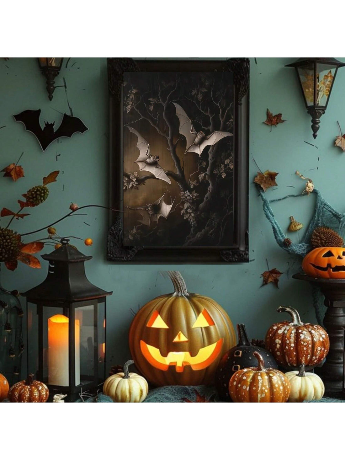 Elevate your seasonal decor with the Spooky Elegance Halloween Bat Canvas Art, designed to bring a refined yet eerie atmosphere to any home or office space. This expertly crafted canvas features detailed bat imagery that balances haunting charm with sophisticated style, making it an ideal accent for Halloween enthusiasts seeking tasteful decoration. Durable and easy to hang, it seamlessly integrates into various interior designs, enhancing your environment with a subtle nod to the spooky season.