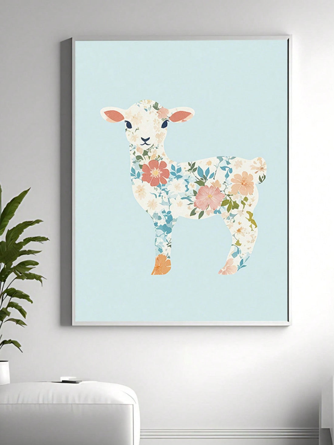 Elevate your rustic home décor with this Charming Floral Lamb Canvas Print, an ideal piece for cottagecore enthusiasts. Featuring a delicate lamb surrounded by floral accents, this canvas art adds a serene and aesthetic touch to any room. Crafted to complement natural and vintage-inspired interiors, it brings warmth and charm, making your space feel inviting and thoughtfully styled. Perfect for creating a cozy atmosphere, this print is a refined choice for those seeking subtle yet impactful wall art.