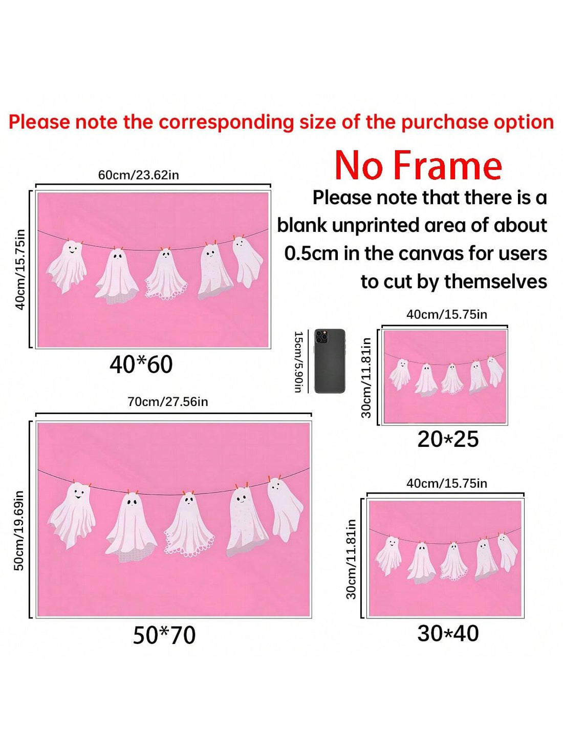 Elevate your Halloween decor with this charming Pink Ghost Canvas Art, blending spooky aesthetics with a playful touch. Perfect for adding a unique, festive vibe to your home or room, this canvas piece offers a subtle yet captivating Halloween statement that complements any seasonal setting. Crafted to enhance your space with expert style, it’s an ideal choice for those seeking tasteful, themed decoration.