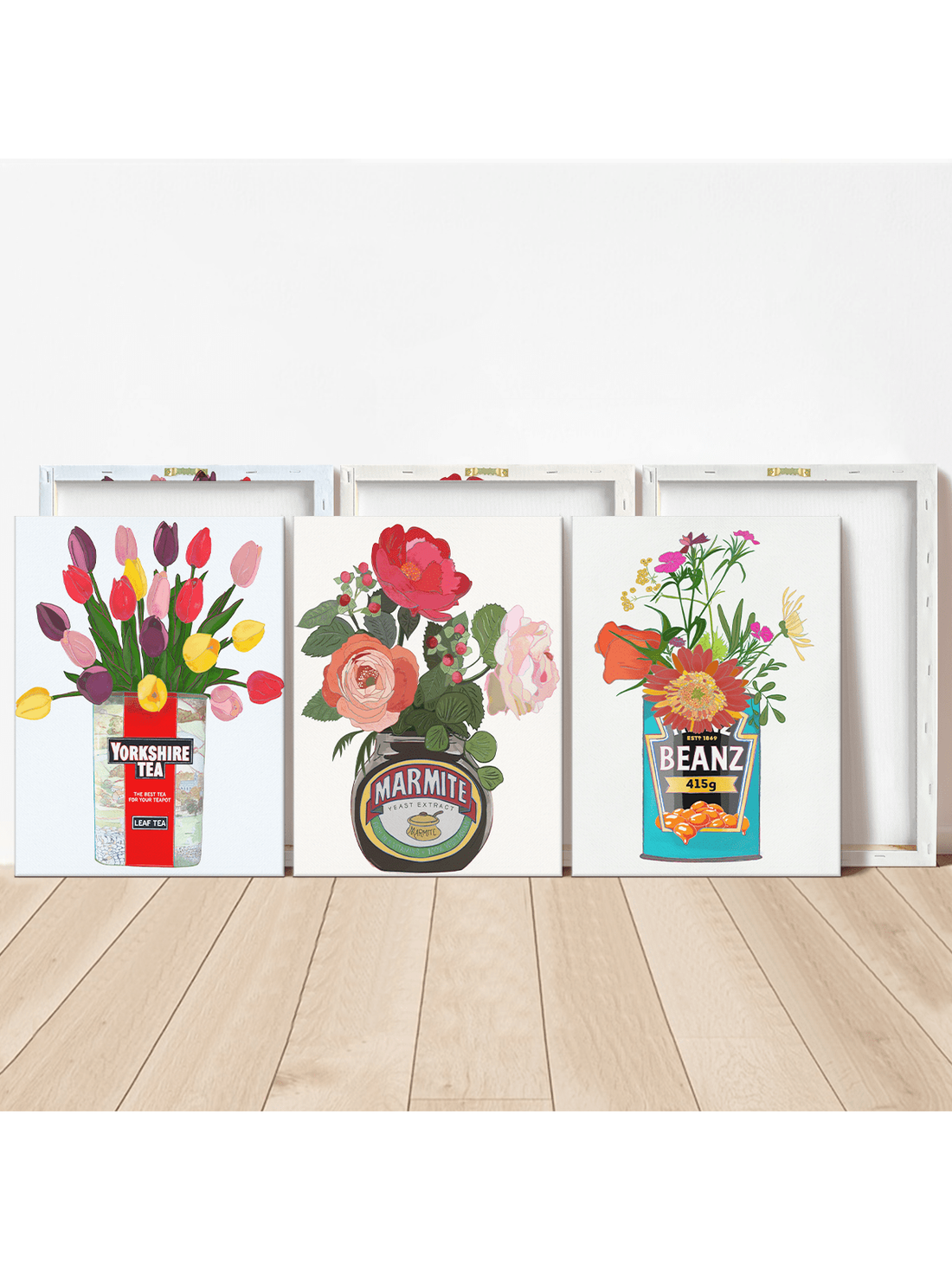 Elevate your kitchen ambiance with this expert-curated 3-piece poster set featuring iconic British staples: Marmite, Yorkshire Tea, and Heinz Beans. Each print combines classic branding with delicate floral motifs, adding a refined touch of nostalgia and charm to your home decor. Perfectly sized for versatile display, these posters bring a tasteful blend of tradition and artistry to your culinary space.