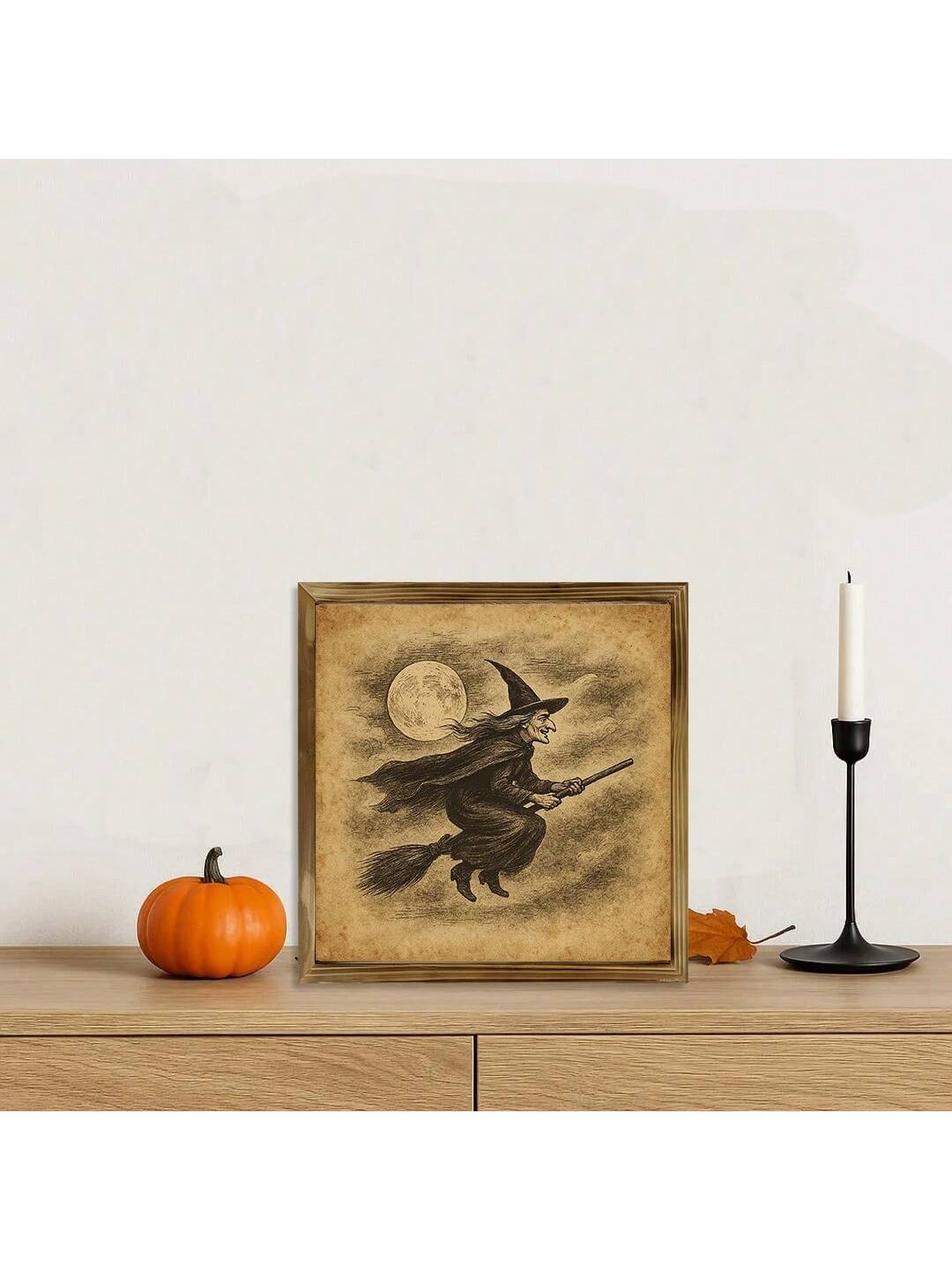 Elevate your gothic-themed space with this Vintage Witch Broomstick Wall Art. Crafted to evoke rustic charm, it serves as a distinctive Halloween decoration that blends vintage allure with dark, mystical aesthetics. Perfect for adding an authentic, eerie touch to any room seeking a sophisticated gothic ambiance.