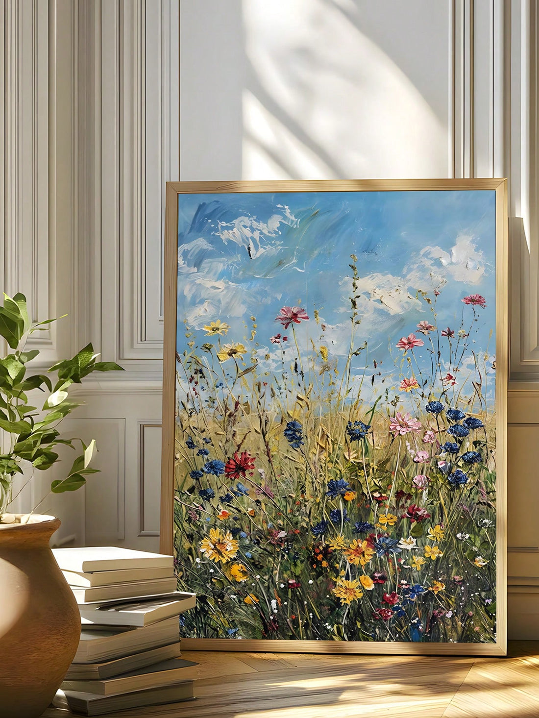 Capture the timeless beauty of nature with this Vintage Wildflower Canvas Wall Art. Featuring a rustic landscape adorned with delicate wildflowers, this piece adds a serene, natural touch to any room. Crafted on high-quality canvas, it offers durability and rich color depth, making it an ideal choice for enhancing home decor with an expert blend of vintage charm and nature-inspired elegance.