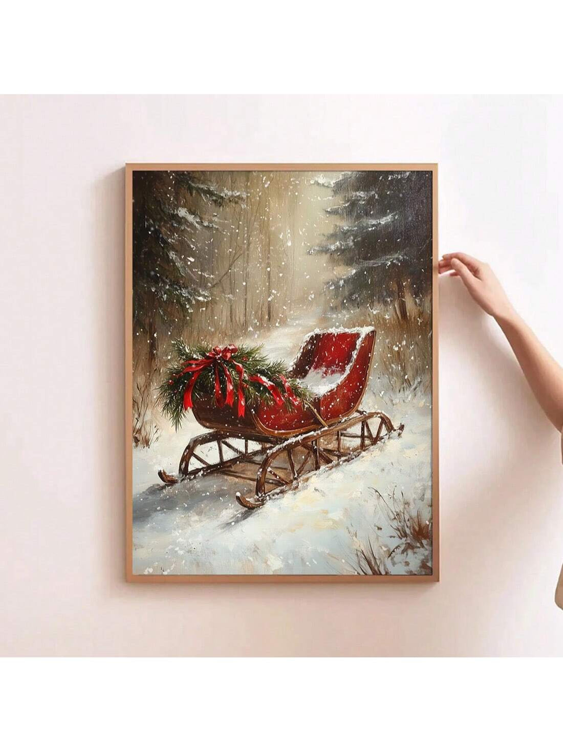 Bring timeless holiday charm to your living space with this Vintage Winter Sleigh Christmas Canvas Poster. Featuring a rustic farmhouse aesthetic, this art piece captures the essence of winter nostalgia with a classic sleigh design. Printed on high-quality canvas, it adds warmth and character to modern home décor while maintaining a sophisticated and authentic look. Ideal for enhancing seasonal ambiance, this poster effortlessly complements both traditional and contemporary interiors.