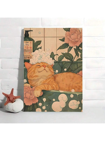Bathroom wall art lifestyle image 9: cat, shark, or Best Seat quote display