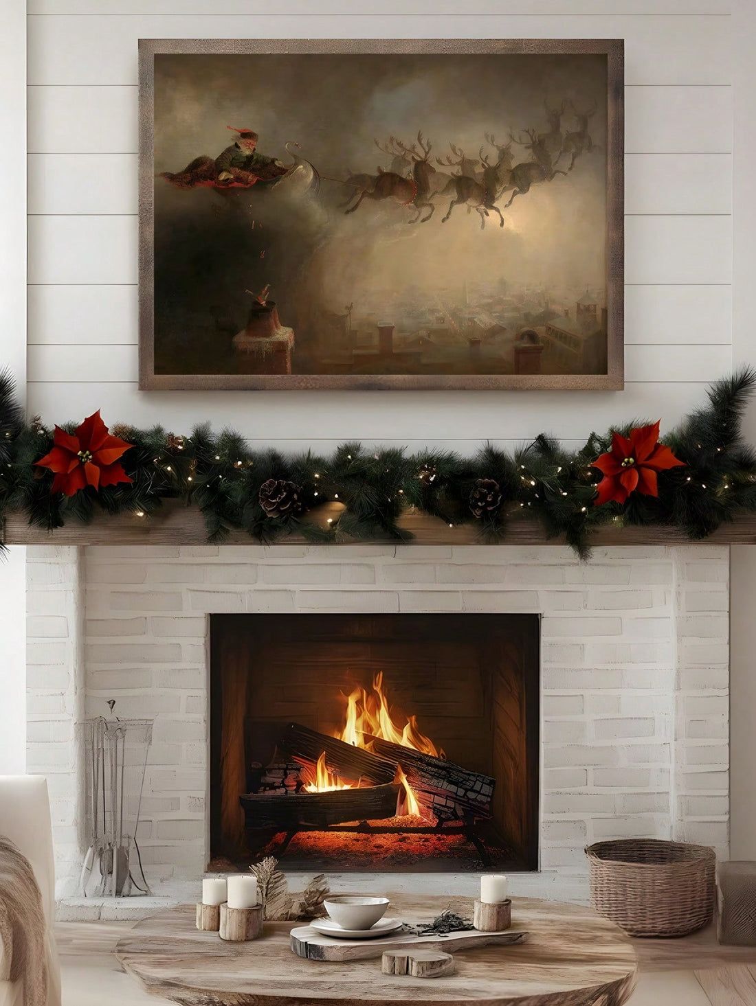 Bring timeless holiday charm into your home with this vintage-inspired Christmas canvas wall art. Featuring a rustic sleigh and Santa Claus design, this piece captures the nostalgic warmth of classic holiday traditions. The carefully curated artwork blends traditional aesthetics with quality craftsmanship, making it an ideal focal point for living rooms, bedrooms, or entryways during the festive season. Perfect for collectors who appreciate authentic vintage styling, this canvas poster adds character and se