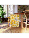 Inspirational wall art mockup styled in minimalist room with cheerful flower quote