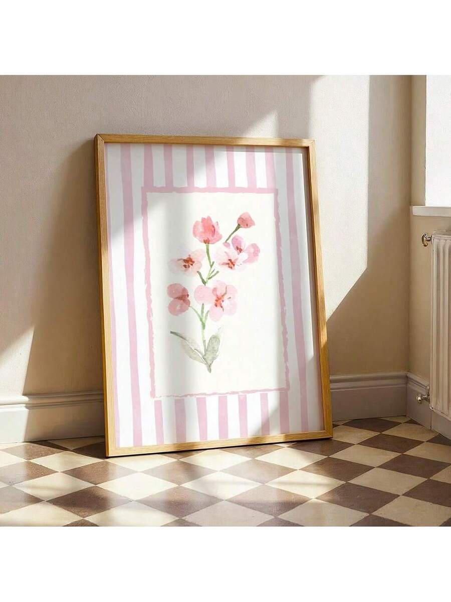 Transform your walls with this enchanting pink floral canvas art, inspired by Nancy Mayers' signature watercolor aesthetic. Delicate botanical blooms in soft, multicolor hues create an atmosphere of understated elegance perfect for any room.