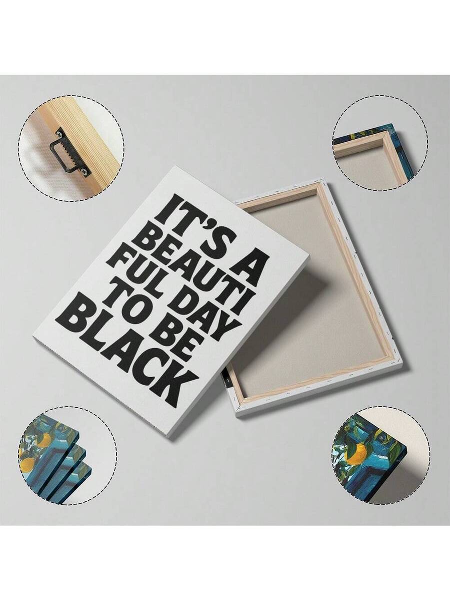 Celebrate achievement and inspire daily motivation with this striking canvas print featuring powerful quotes dedicated to Black excellence. 