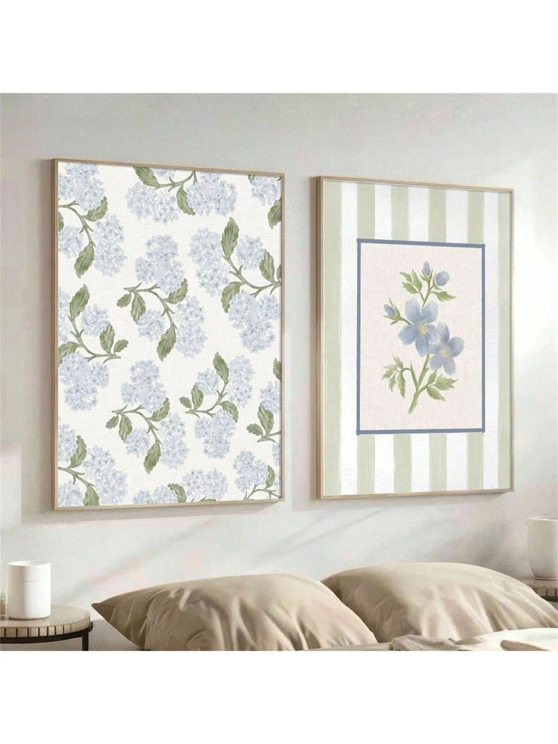 Elevate your living space with this Chic Vintage Striped Botanical Wall Art Set, featuring elegant blue floral canvas prints. Perfectly blending vintage charm with modern cottage style, these artworks bring a refined botanical touch to any room. Each print showcases delicate floral designs with subtle striped accents, adding depth and sophistication. Crafted for seamless integration into contemporary interiors, this set enhances your décor with timeless appeal and calming hues. Ideal for creating a serene, 