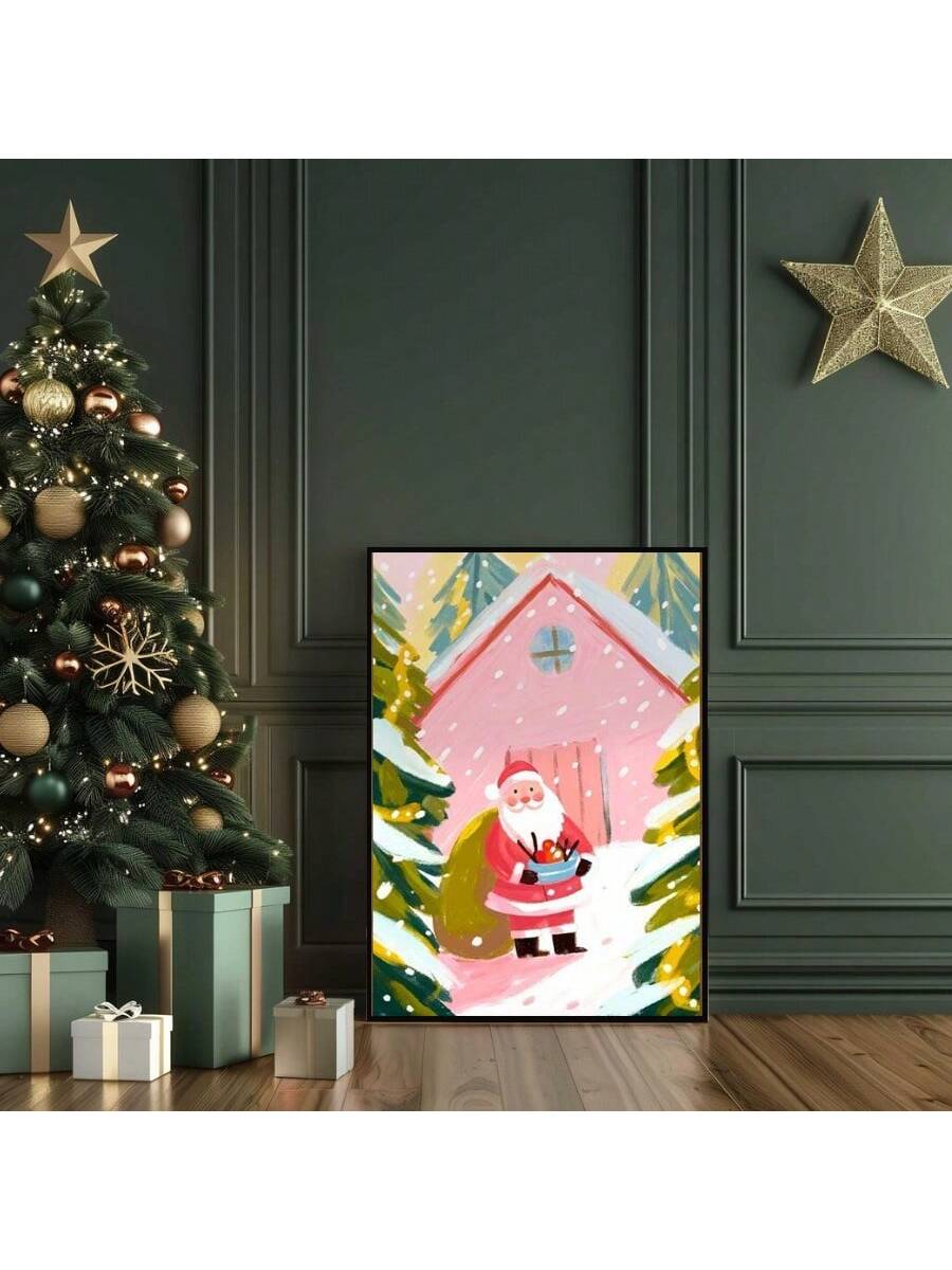 Elevate your holiday decor with this Chic Pink Christmas Art Poster. Featuring a modern design in elegant pink tones, this decorative canvas brings a fresh, stylish touch to festive living spaces. Its vibrant yet sophisticated aesthetic complements contemporary interiors, making it a perfect seasonal accent that blends tradition with trend. Durable and ready to hang, it ensures easy integration into your decor to create a warm, inviting atmosphere throughout the holiday season.