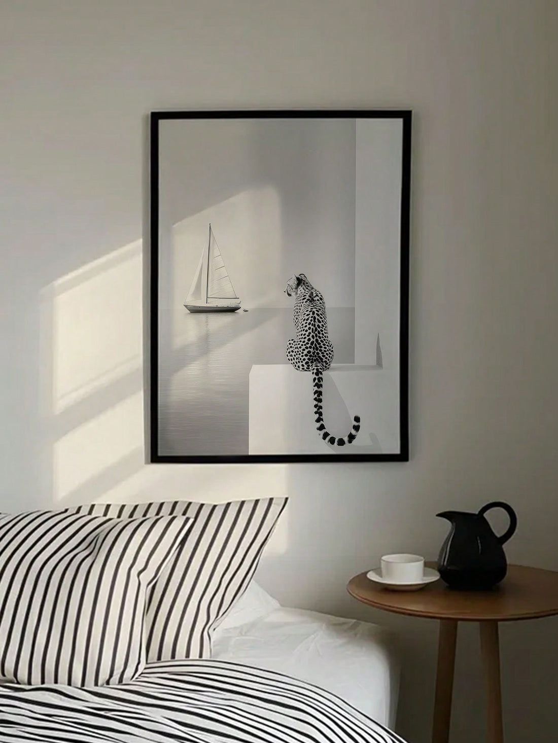 Elevate your space with this Vintage Cheetah Wall Art, featuring a minimalist black and white design inspired by classic fashion magazine aesthetics. The clean lines and monochrome palette add a sophisticated touch, making it ideal for modern interiors seeking a subtle yet stylish focal point. Crafted to complement diverse decor styles, this poster offers timeless elegance with a bold, cultured edge.