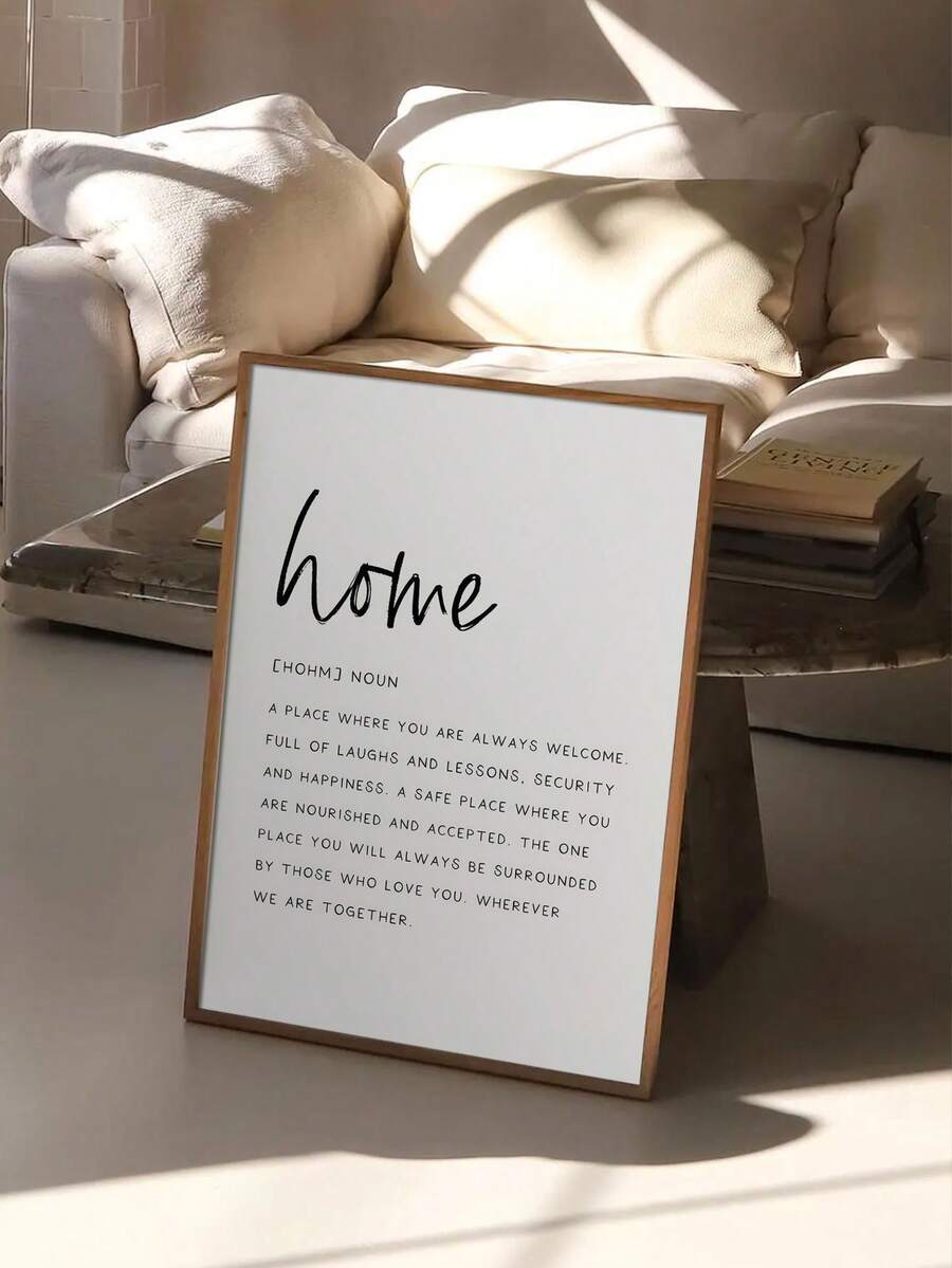 Positive quote poster shown in gallery wall decor