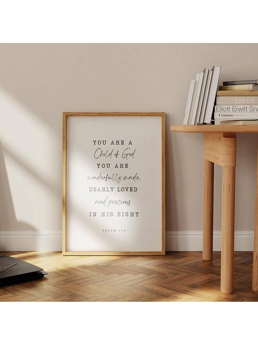 Psalm 139 celebrates God's intimate knowledge and unconditional love, making it a meaningful addition to any faith-centered home. This minimalist scripture print features clean typography and thoughtful design that complements modern interiors while serving as a daily spiritual reminder. 