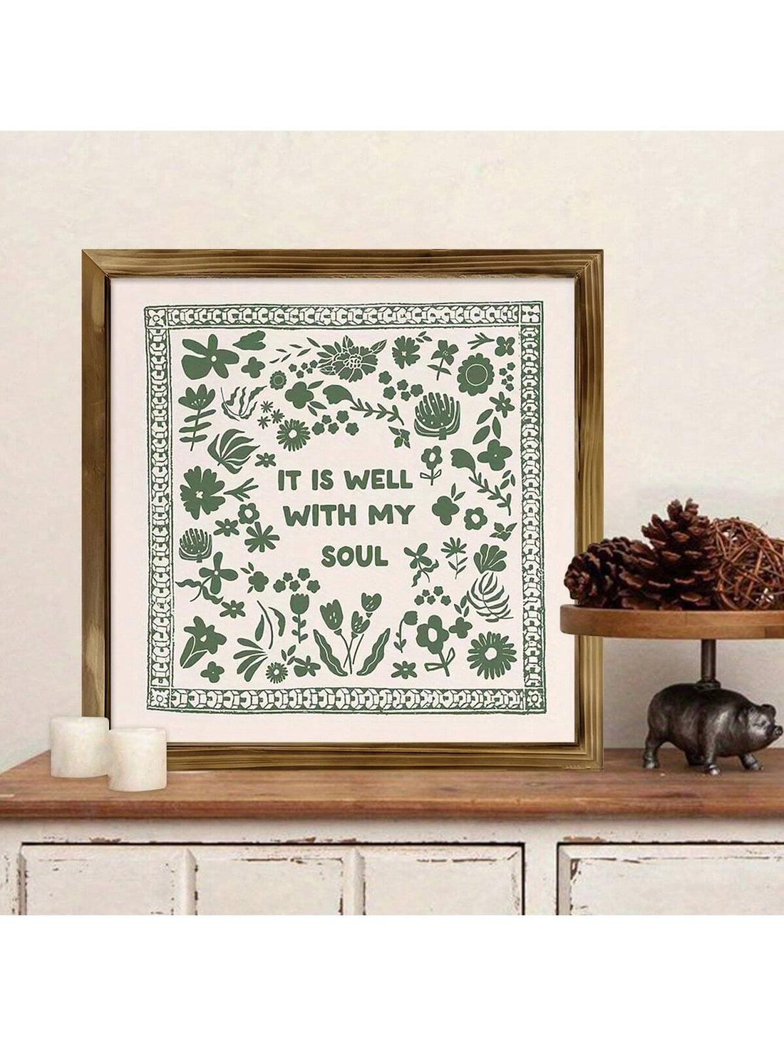 Elevate your living space with this Chic Forest Green Christian Wall Art, expertly crafted as a framed wood sign. Its rich forest green hue and timeless design blend seamlessly into stylish home and kitchen decor, offering a subtle yet meaningful expression of faith. Durable and thoughtfully framed, this piece adds both elegance and inspirational warmth to any room.