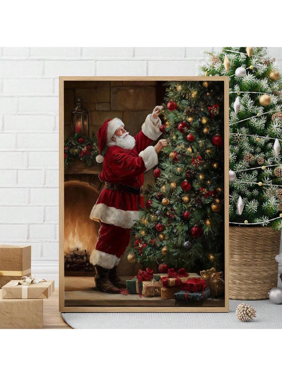 Transform your holiday space with this charming vintage Christmas book pile wall art. This expertly crafted framed oil painting captures the nostalgic warmth of classic literature stacked with festive flair, featuring rich, layered brushwork that brings authentic character to any room. The carefully curated color palette blends deep jewel tones with golden accents, creating an inviting focal point that celebrates both literary tradition and seasonal elegance. Perfect for those who appreciate timeless aesthe