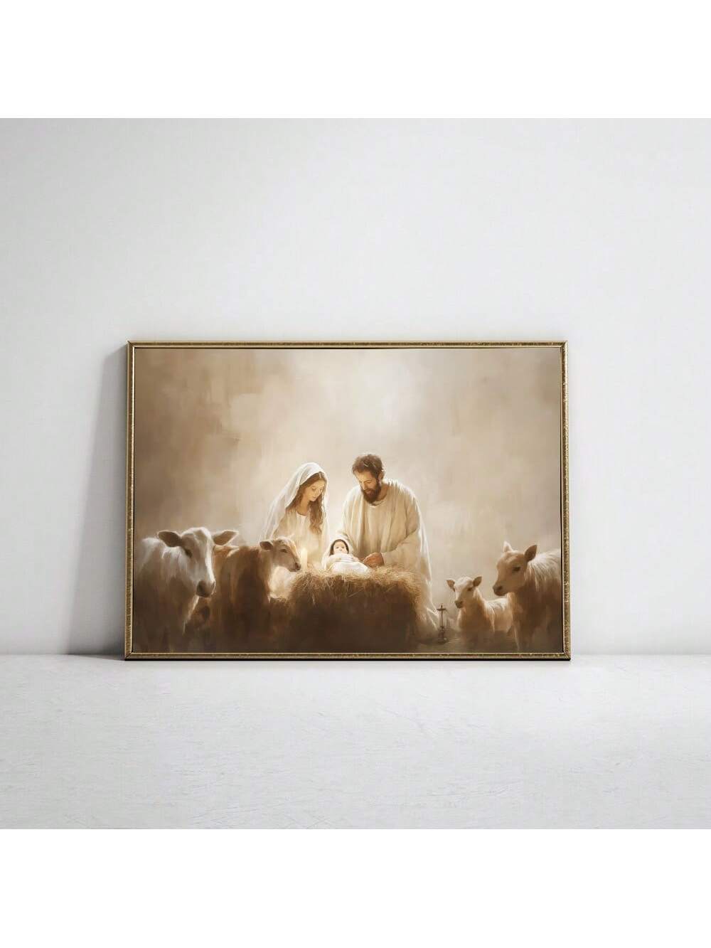 Enhance your holiday decor with this Vintage Nativity Scene Canvas Print featuring Baby Jesus. Crafted to evoke timeless warmth, this elegant wall art brings a serene and devotional atmosphere to any space. Ideal as a meaningful Christmas gift for her, it beautifully captures the spirit of the season and adds classic charm to your home.