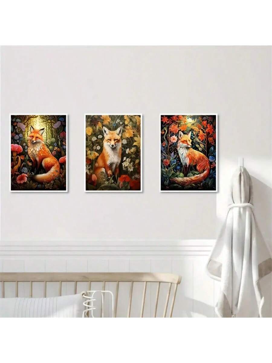 Elevate your space with the Vintage William Morris Floral and Fox Canvas Art Set, featuring three frameless panels that blend classic botanical patterns with wildlife charm. This expertly crafted set offers versatile décor for homes, offices, or cafes, adding timeless elegance and a subtle narrative to your walls. Its high-quality canvas ensures vivid detail and durability, making it a refined choice for those seeking sophisticated yet approachable art.