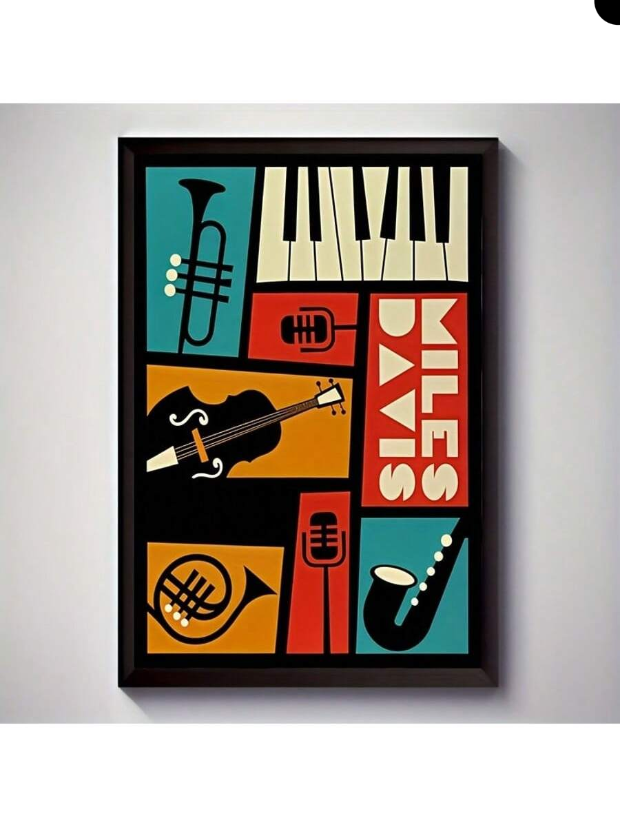 Elevate your space with this Vintage Jazz Music Canvas Art Print, a frameless design that adds timeless charm and sophistication to any room. Perfect for both home and office, its classic jazz theme inspires creativity while complementing diverse décor styles. Crafted with high-quality canvas, this print offers durable, vibrant visuals, making it an ideal choice to express your passion for music and enhance your environment with refined artistry.
