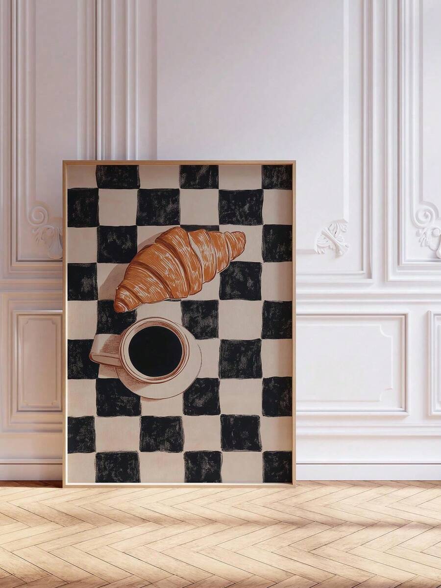 Breakfast wall decor for dining room kitchen nook or pantry with French bistro mood