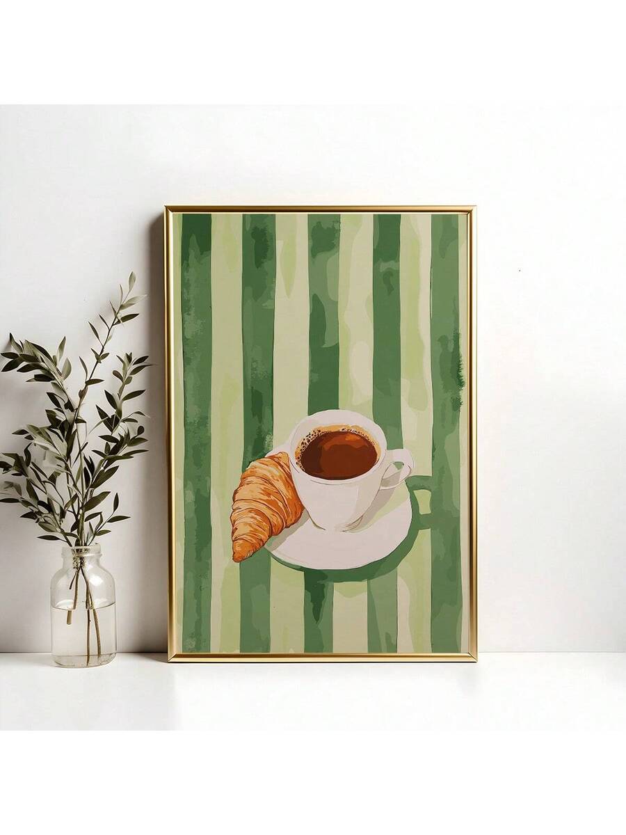 Breakfast wall decor for dining room kitchen nook or pantry with French bistro mood