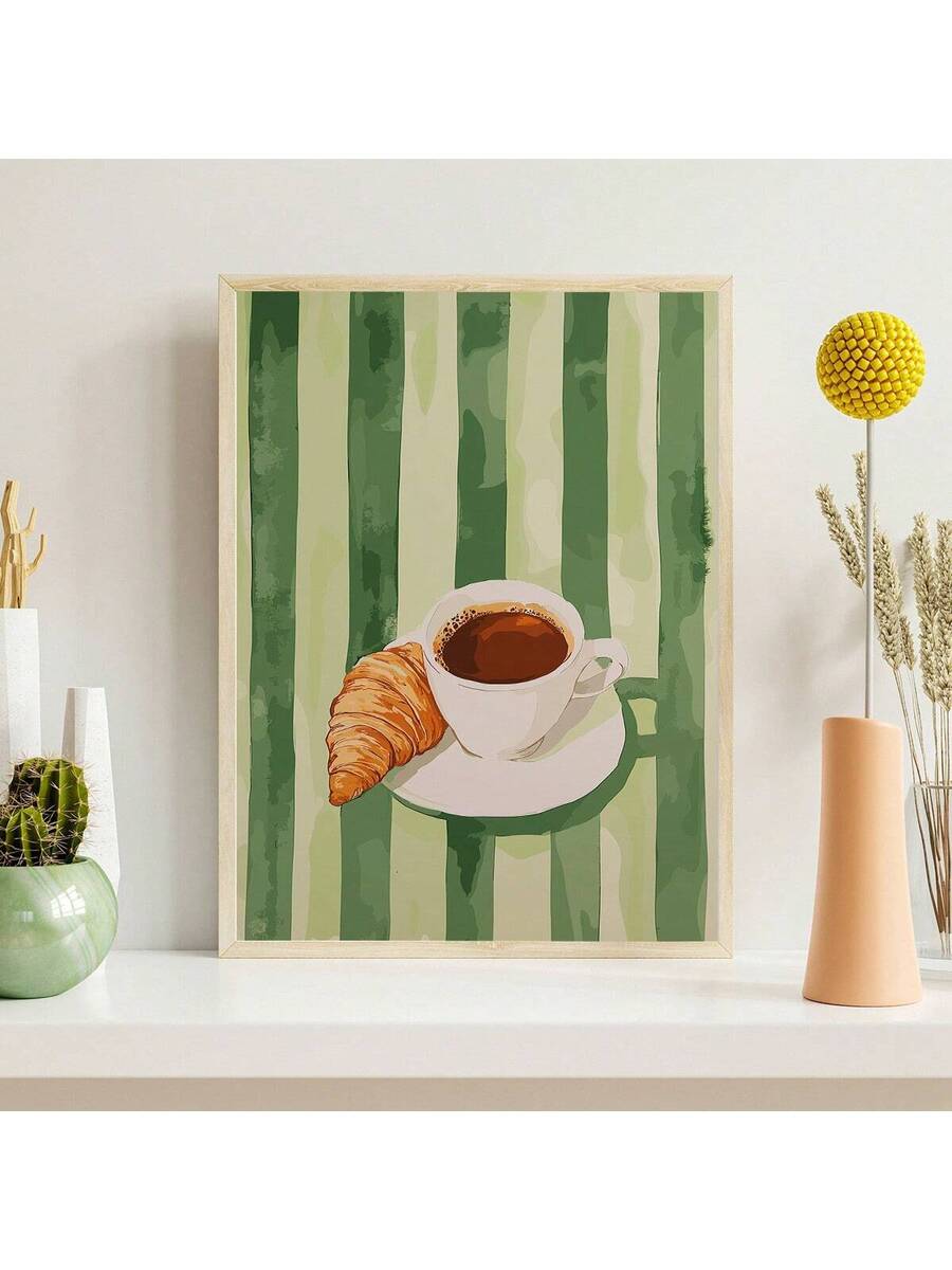 Breakfast wall decor for dining room kitchen nook or pantry with French bistro mood