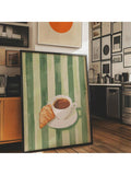 Breakfast wall decor for dining room kitchen nook or pantry with French bistro mood