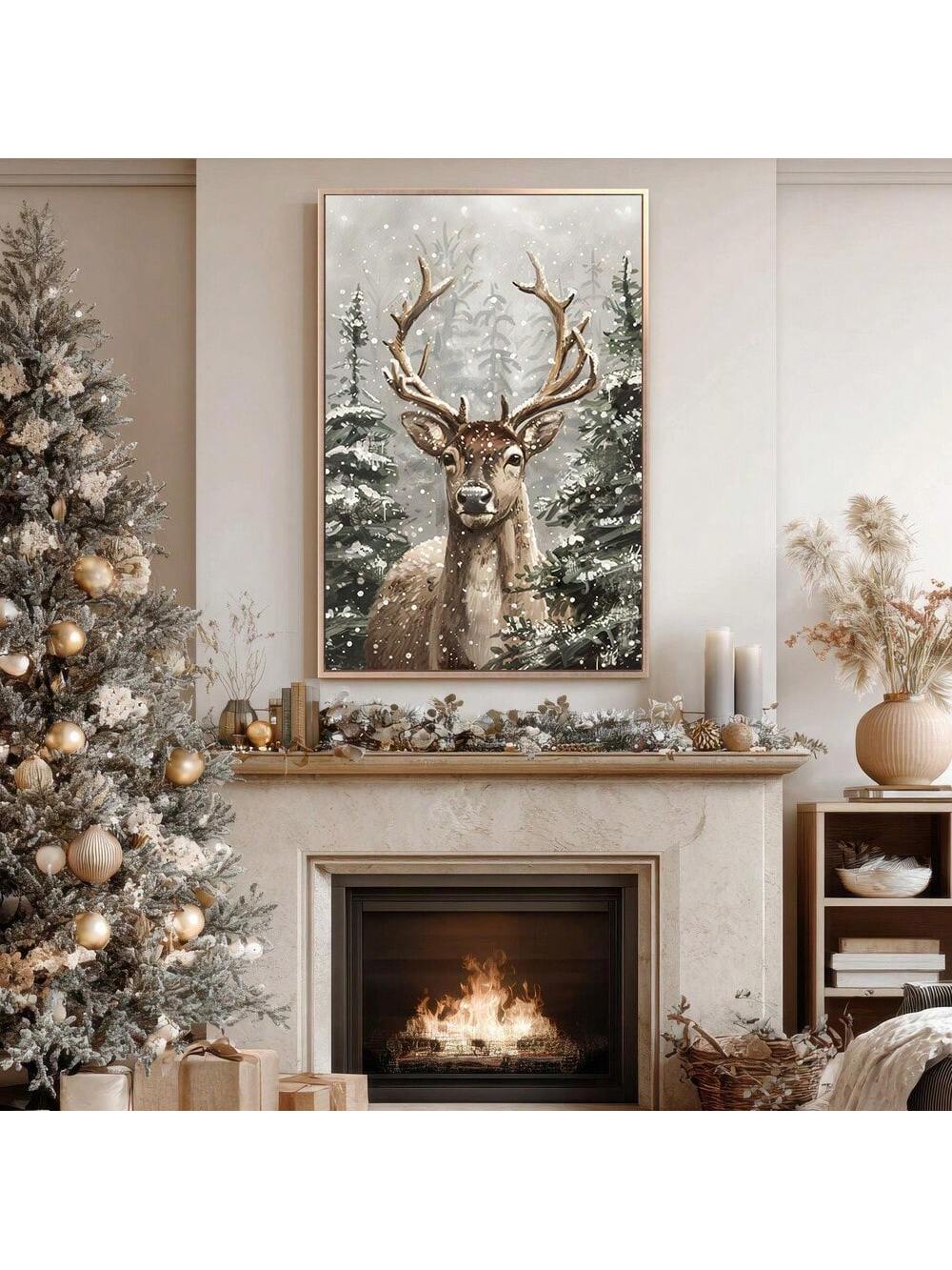 Elevate your holiday decor with this Vintage Christmas Reindeer Wall Art, expertly crafted on rustic canvas. Its timeless design adds warmth and classic charm to any room, creating a cozy and festive atmosphere. Durable and easy to hang, this piece offers seasonal elegance that complements traditional or farmhouse-style interiors seamlessly. Ideal for bringing subtle, nostalgic holiday spirit to your home year after year.
