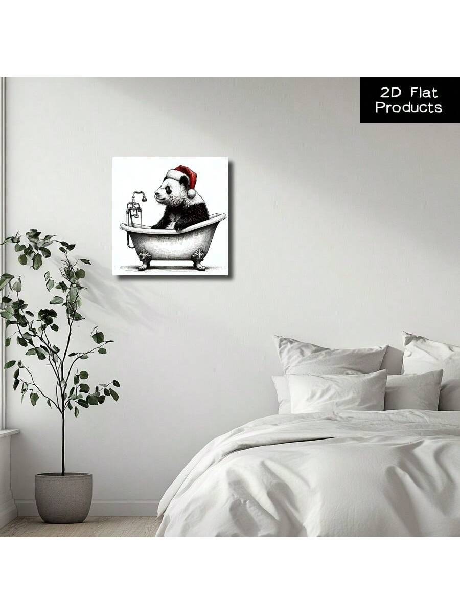Celebrate the holiday season with this Whimsical Panda Santa Canvas Poster. Featuring a playful panda dressed as Santa Claus, it brings a unique and charming touch to your Christmas decor. Crafted on high-quality canvas, this wall art adds festive cheer and a cozy atmosphere to any room. Perfect for those seeking a blend of whimsy and tradition in their holiday decorations.