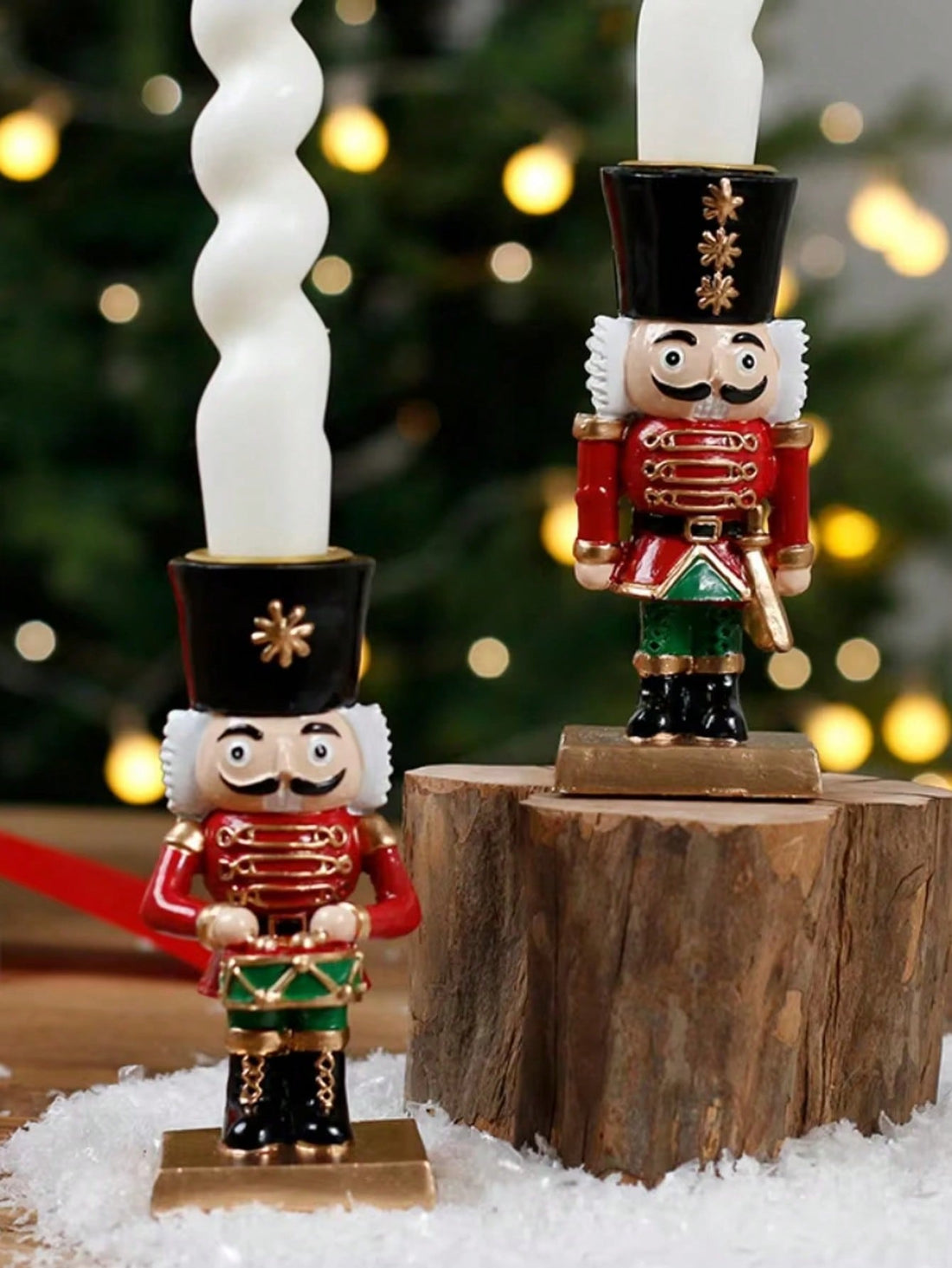 Elevate your holiday décor with this exquisite nutcracker candle holder, a timeless piece that seamlessly blends festive charm with functional elegance. Crafted with meticulous attention to detail, this decorative accent captures the whimsical spirit of the season while providing a sophisticated display for your favorite candles.