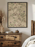 Framed botanical print with sage green terracotta blush and cream tones