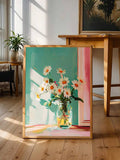 Nature wall art set displayed as calm farmhouse floral decor