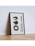 Stockholm typography wall art set with playful motivational text designs