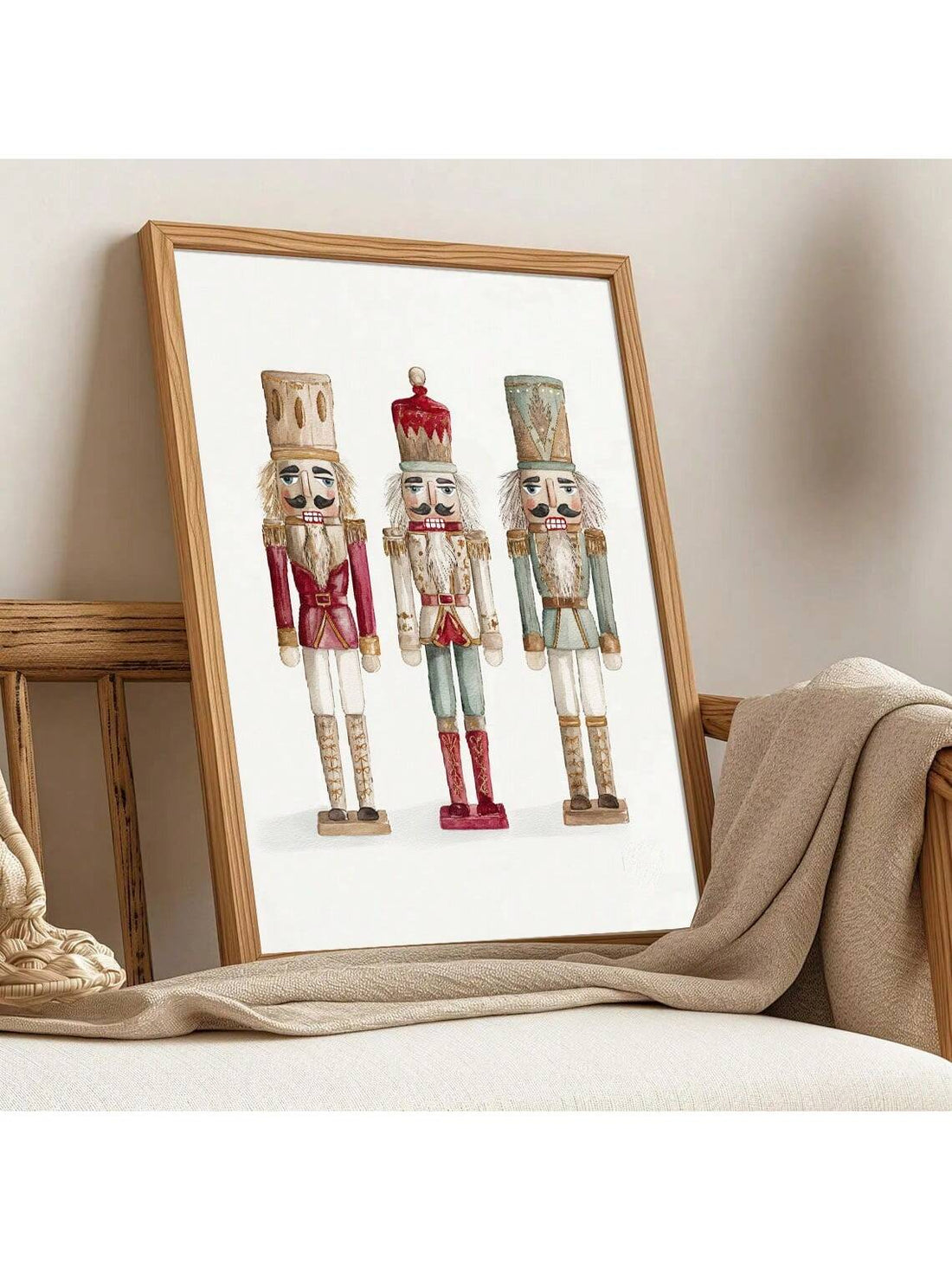 Bring timeless holiday charm into your home with this vintage-inspired nutcracker canvas print. Featuring classic rustic aesthetics, this piece captures the nostalgic warmth of traditional Christmas décor. The high-quality canvas construction ensures durability and vibrant color retention, making it an ideal choice for creating a cozy, festive atmosphere in any room. Perfect for living rooms, bedrooms, or entryways, this wall art complements both modern and traditional interiors. Display it year-round as a 