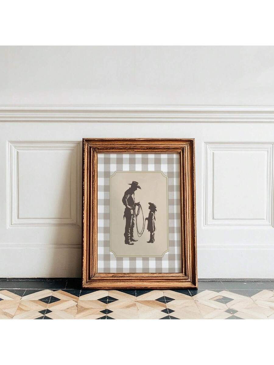 Bring authentic Western charm into your space with this striking vintage cowboy art print. Featuring classic retro imagery that captures the spirit of the Old West, this frameless design offers versatile styling for any room—from dorm spaces to bedrooms and living areas. 