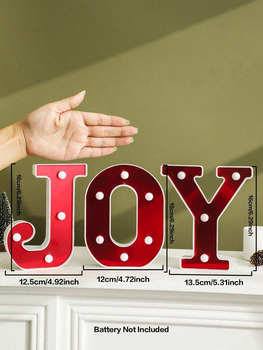 Illuminate your holiday décor with these striking LED "HO" letter lights, expertly designed to capture the festive spirit of Christmas. Featuring a bold red and white color scheme, these decorative lights deliver eye-catching appeal whether displayed indoors or outdoors. The energy-efficient LED technology ensures long-lasting brightness while minimizing power consumption, making them an economical choice for extended seasonal use. Perfect for creating a cheerful atmosphere on porches, mantels, or garden di