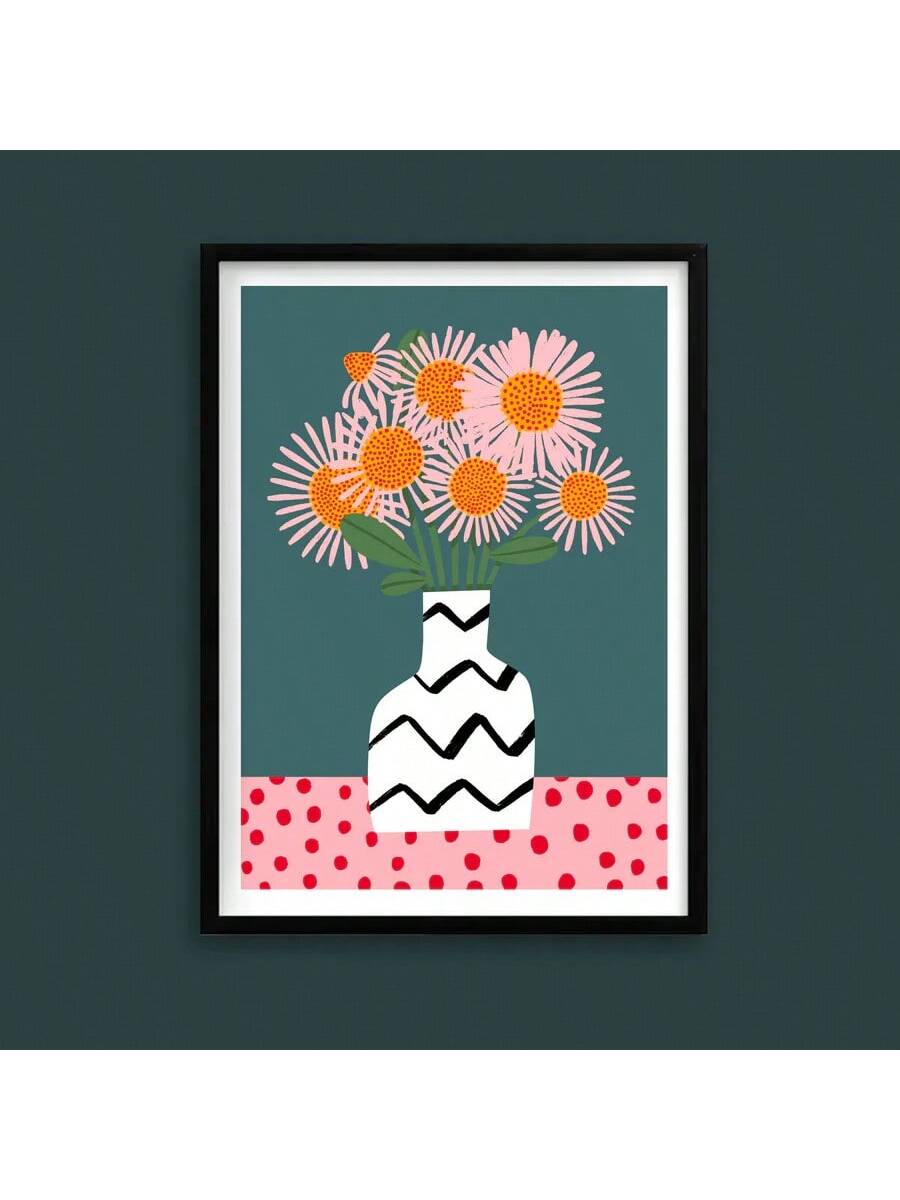 Dark Botanical Canvas Poster - Boho Vintage Wall Art for Living Room & Bedroom Decor