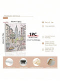 Product details graphic for framed canvas painting 30x40x1.5cm with gallery wrap finish