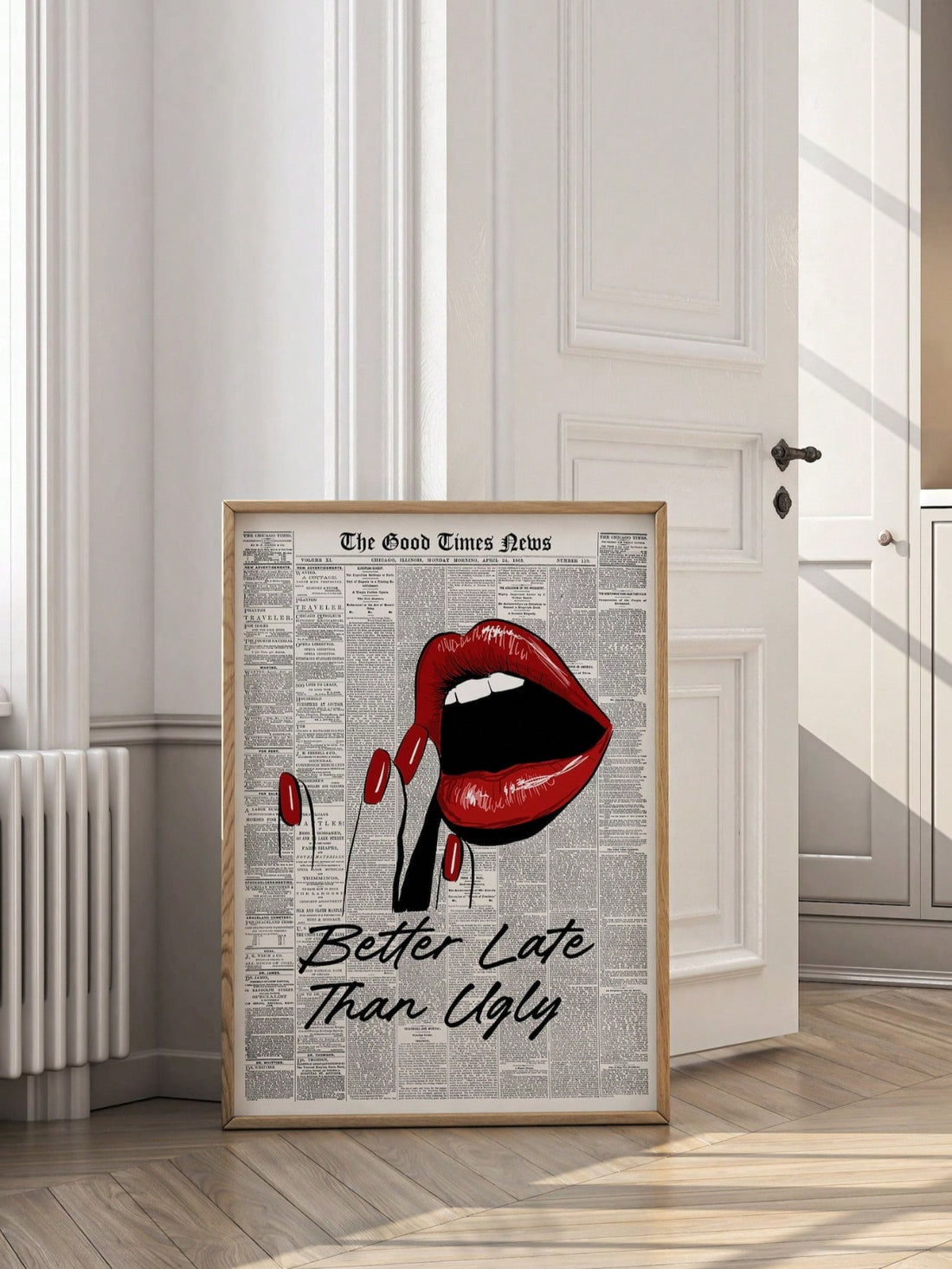 Make a bold statement with this striking retro lips close-up poster, a timeless piece that captures the essence of vintage aesthetic design. Perfect for those seeking to infuse their space with nostalgic charm and artistic flair, this wall art celebrates classic beauty through a modern lens. The vibrant composition and iconic imagery work seamlessly in bedrooms, living rooms, or creative studios, adding personality and visual interest to any wall. Ideal for collectors of vintage-inspired decor or anyone loo