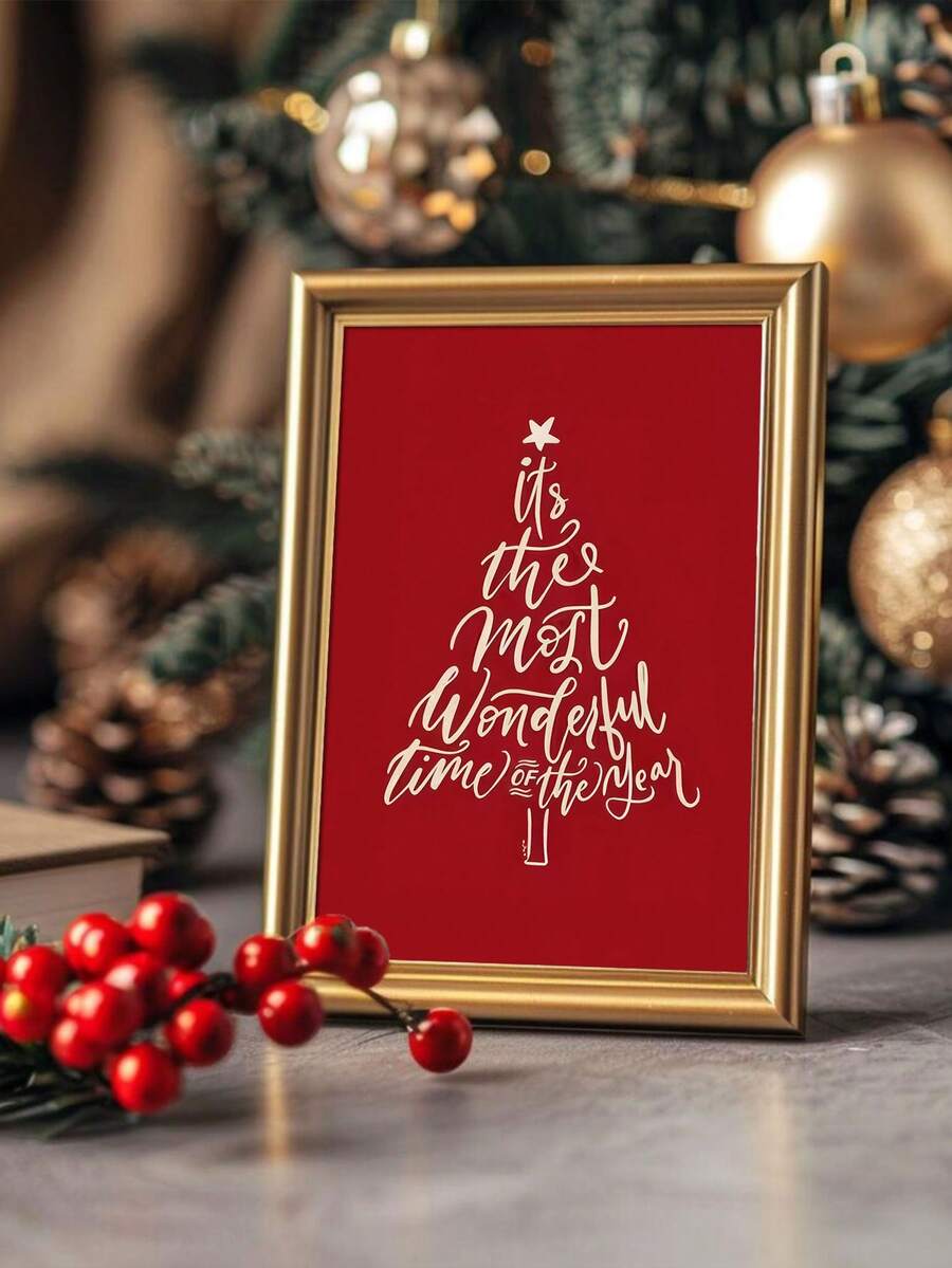 Elevate your holiday décor with this striking calligraphic Christmas tree art poster. Rendered in elegant script lettering, this unframed canvas piece brings sophisticated festive charm to any room. Perfect for modern and traditional interiors alike, it serves as a conversation-starting focal point during the season. The versatile unframed design allows you to customize framing to match your existing aesthetic. Ideal for personal enjoyment or as a thoughtful holiday gift for design-conscious friends and fam
