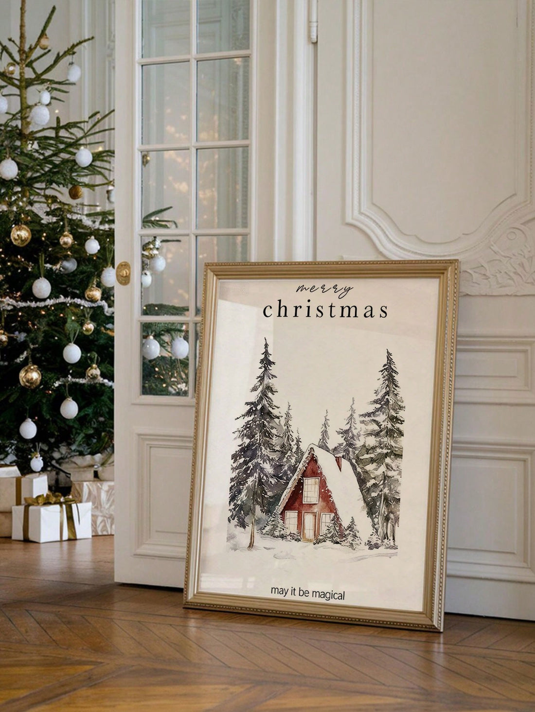 Transform your living space into a winter wonderland with this enchanting canvas art piece. Featuring a whimsical forest house nestled among snow-laden trees, this artwork captures the magic and warmth of the holiday season. The intricate details and soft color palette create a cozy atmosphere perfect for festive décor. Ideal for living rooms, bedrooms, or any space needing seasonal charm, this canvas brings timeless Christmas elegance to your home. A sophisticated choice for those who appreciate fine holid