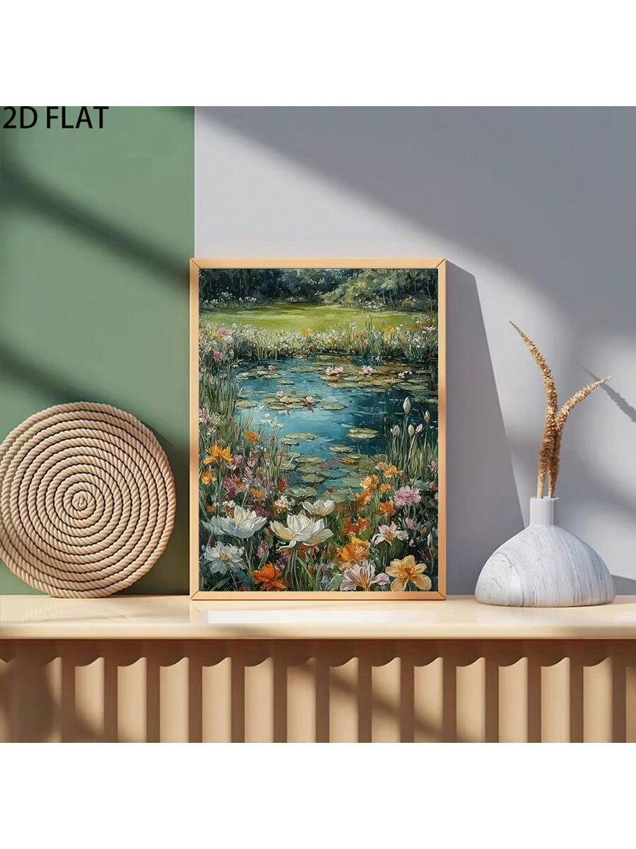 Add botanical elegance to your home with this enchanting Blooming Lotus Plants oil painting. Featuring a delightful retro cartoon style, this canvas wall art combines artistic flair with timeless appeal. The multicolor design showcases lush florals in boho and pastoral aesthetics, perfect for creating a serene, inviting atmosphere. Waterproof and removable, it's an ideal choice for any interior style—whether you're decorating a bedroom, living room, or creative sanctuary. Unframed and ready to hang, this pi