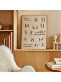Angled view of minimalist love wall decor for a modern office space