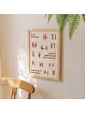 Decor inspiration view of red letter poster for a contemporary gallery wall
