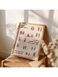 Styled display of romantic canvas print for bedroom or living room walls
