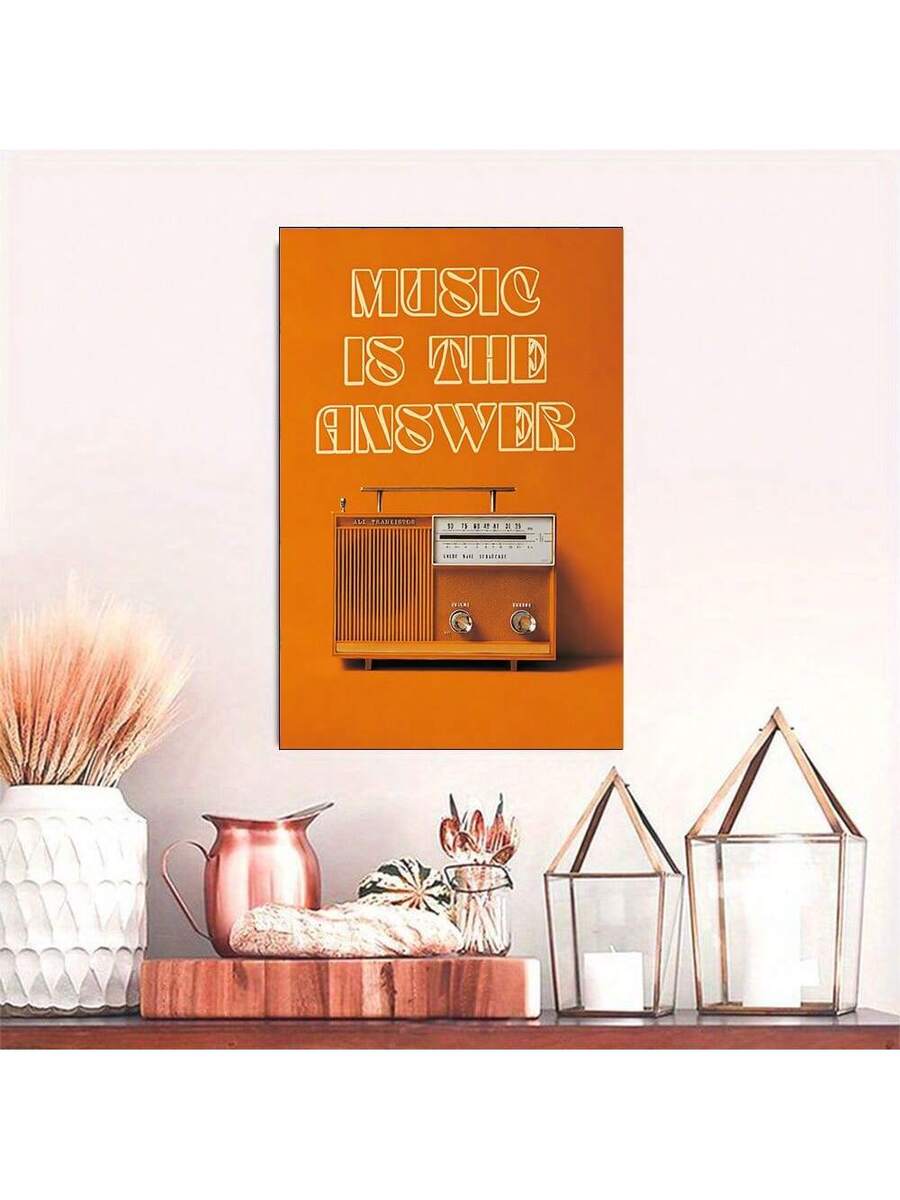 Elevate your space with this striking 'Music Is The Answer' inspirational wall art. Featuring a vibrant multicolor design with music and instrument motifs, this modern canvas piece brings creativity and motivation to any room—office, bedroom, or living area.