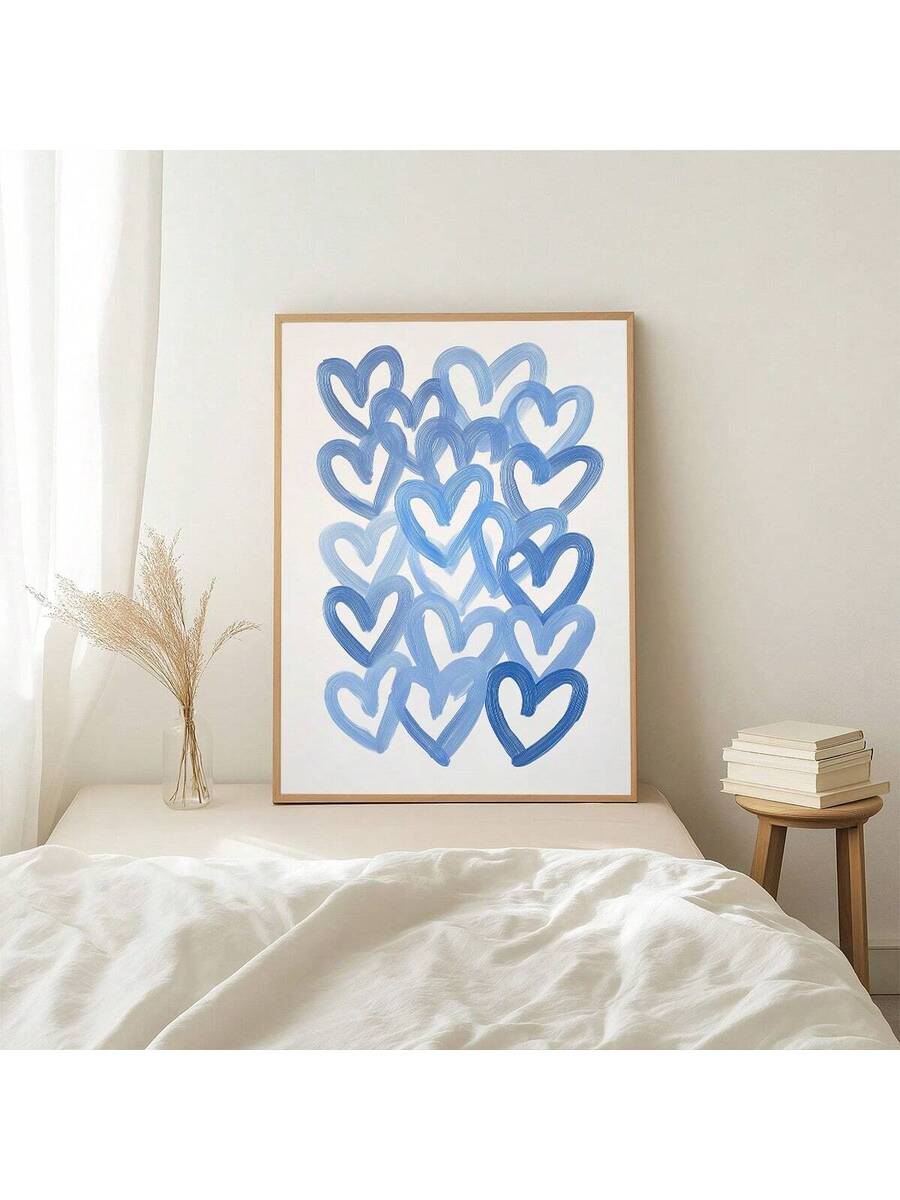 Transform your space with this striking abstract blue heart canvas wall art. Featuring a contemporary design that complements modern interiors and dorm aesthetics, this versatile piece works as both framed and unframed options. Crafted from quality canvas with waterproof properties, it resists moisture and wear. The removable design allows easy repositioning or updates to your décor. Available in multicolor tones that add visual interest to any room. Perfect for creating a focal point in bedrooms, living ar