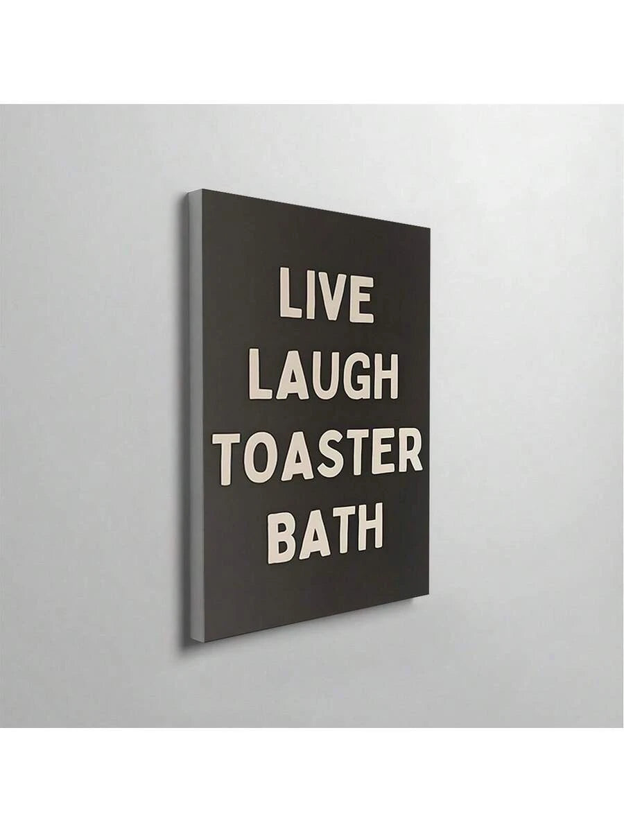 Add a touch of humor to your space with this sarcastic 'Live Laugh Toaster' wall art print. Perfect for bathrooms, bedrooms, or offices, this black and white design brings witty charm to any room. Available as both framed and unframed canvas options, it's easily removable and won't damage your walls. A fun conversation starter that celebrates the quirky side of home decor.