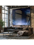 Starry sky wall hanging displayed in living room loft and bedroom settings