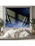 Galaxy tapestry size chart with five inch and centimeter options